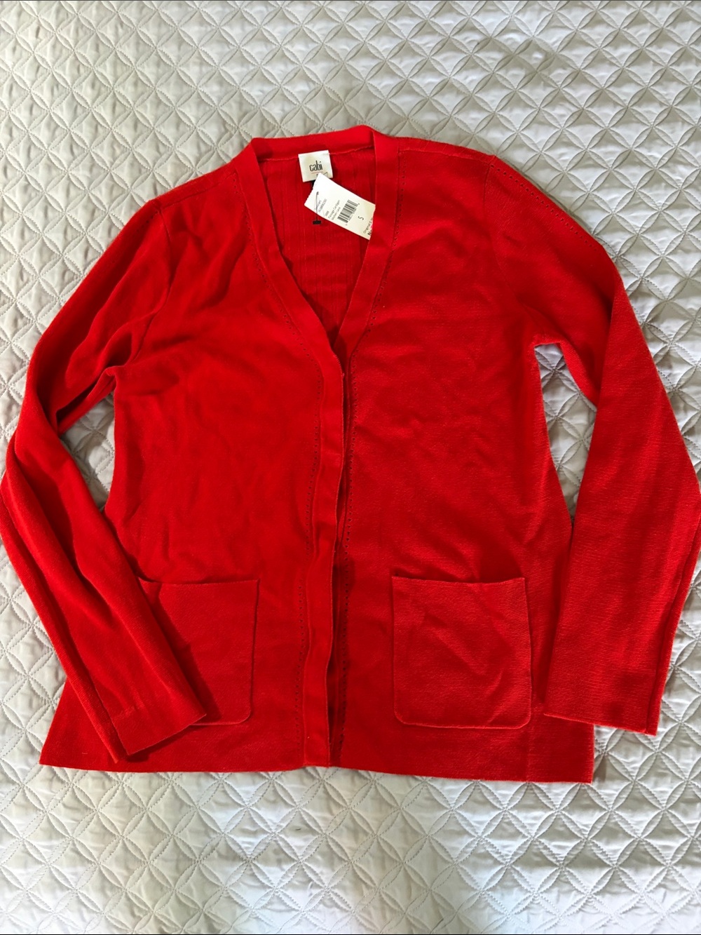 NWT CAbi Passage Molten Lava Pocket Cardigan